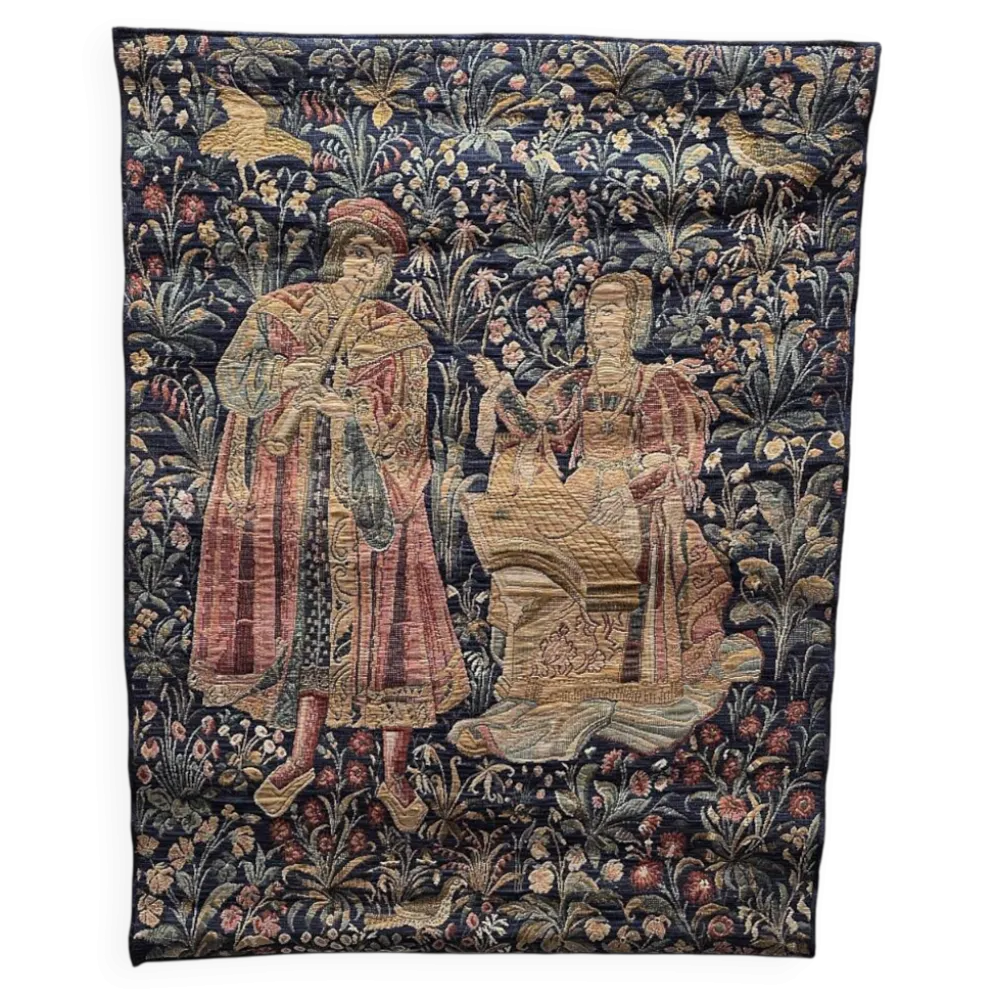 Tapisserie belge vintage « Le Concert » de Ter Waes, années 1960