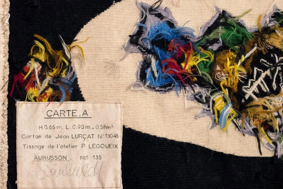 Tapisserie d'Aubusson unique du milieu du siècle par Jean Lurçat, Carton No. 13048