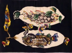 Tapisserie d'Aubusson unique du milieu du siècle par Jean Lurçat, Carton No. 13048