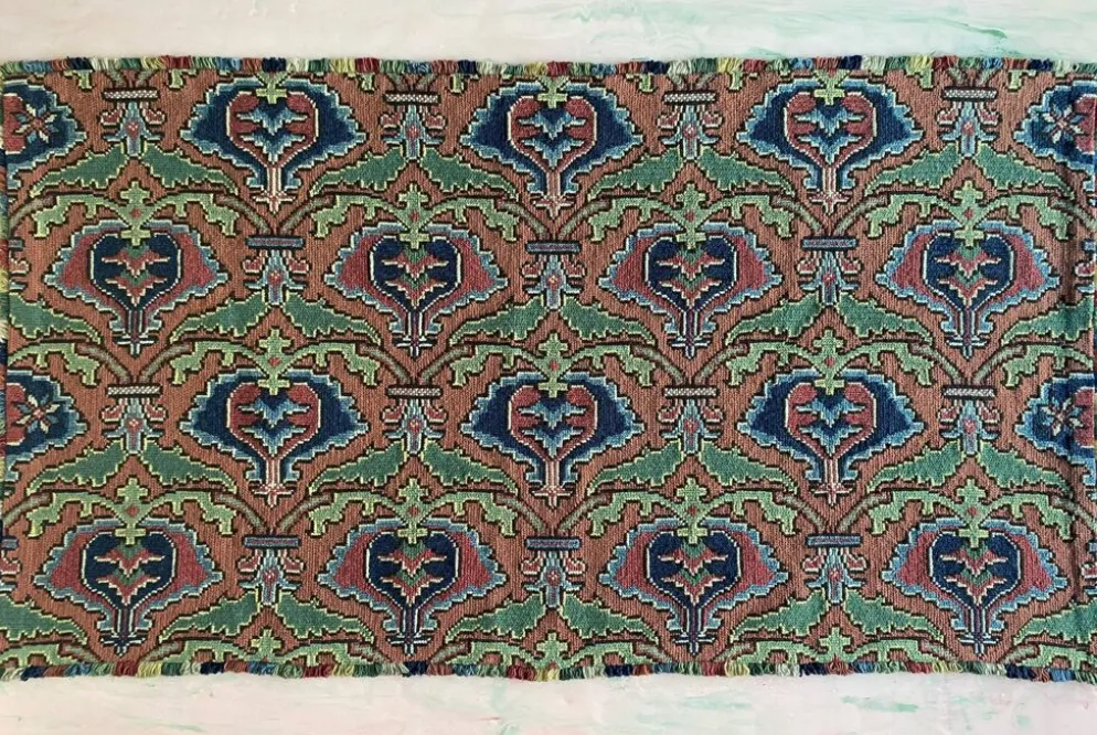 Tapisserie de broderie de grenade de l'art populaire suédois par Edna Nihlén, Suède 1956