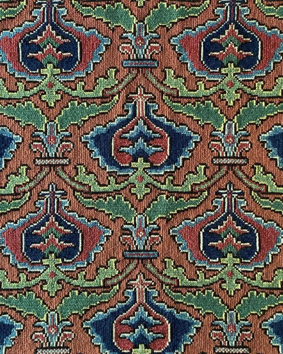 Tapisserie de broderie de grenade de l'art populaire suédois par Edna Nihlén, Suède 1956