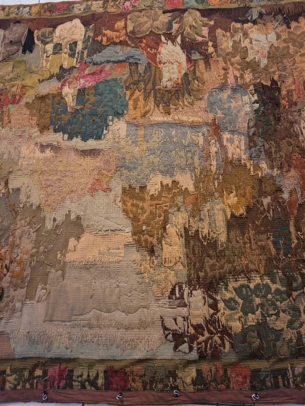 Tapisserie de laine "Verdure Flamande" de la manufacture Robert Four