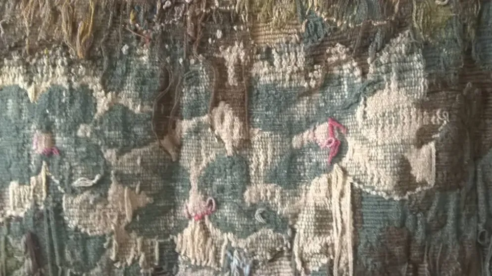 Tapisserie de laine "Verdure Flamande" de la manufacture Robert Four