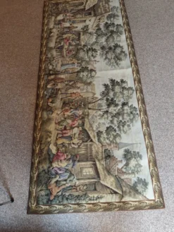 Tapisserie des Gobelins Scene de fête au village en super état