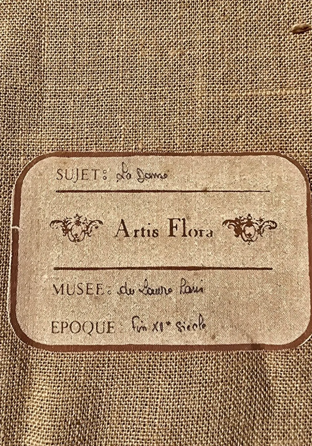 Tapisserie française vintage « La Dame » Artis Flora, Médiévale , Musée du Louvre
