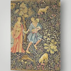Tapisserie française vintage « La Dame » Artis Flora, Médiévale , Musée du Louvre