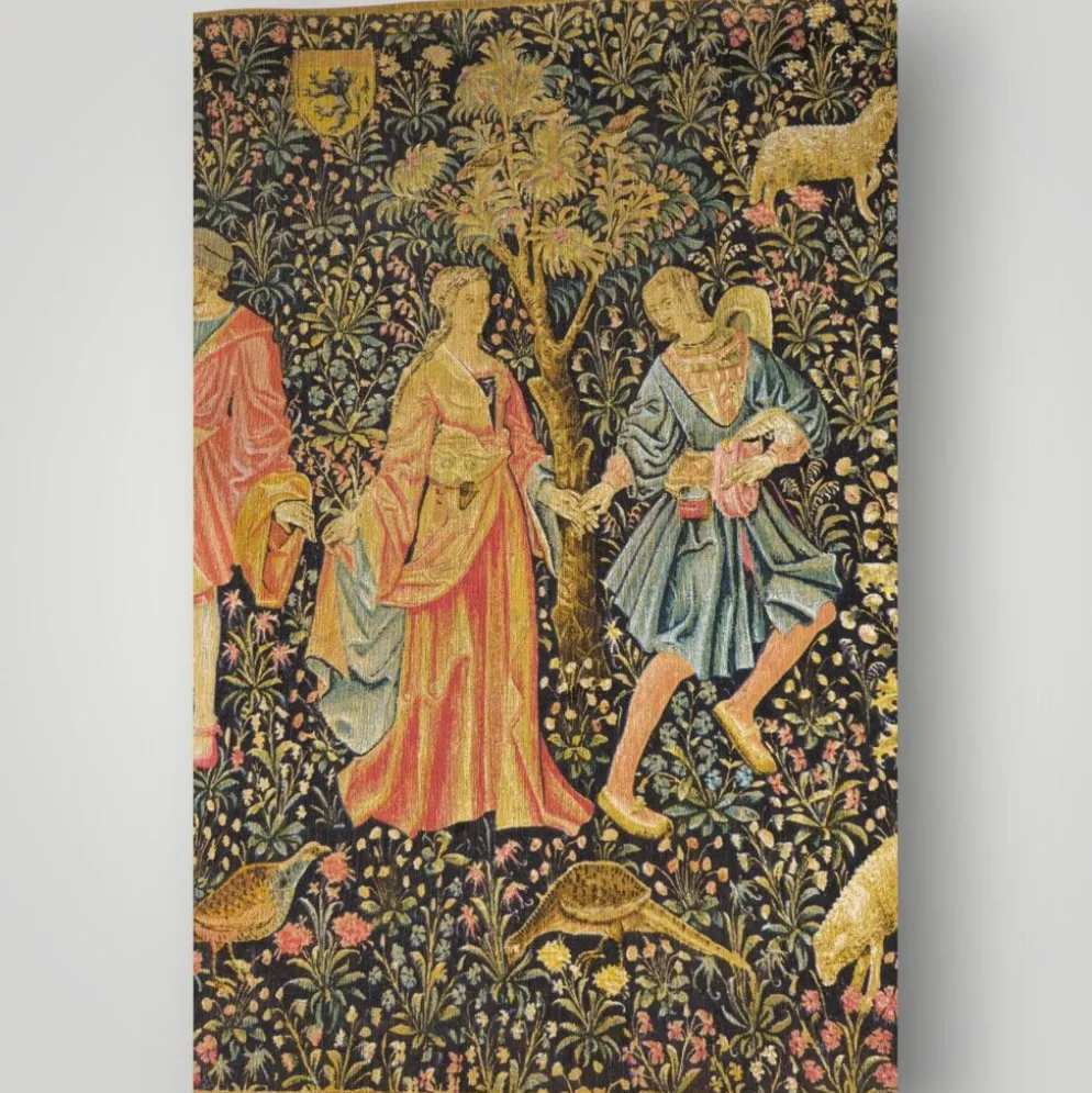 Tapisserie française vintage « La Dame » Artis Flora, Médiévale , Musée du Louvre