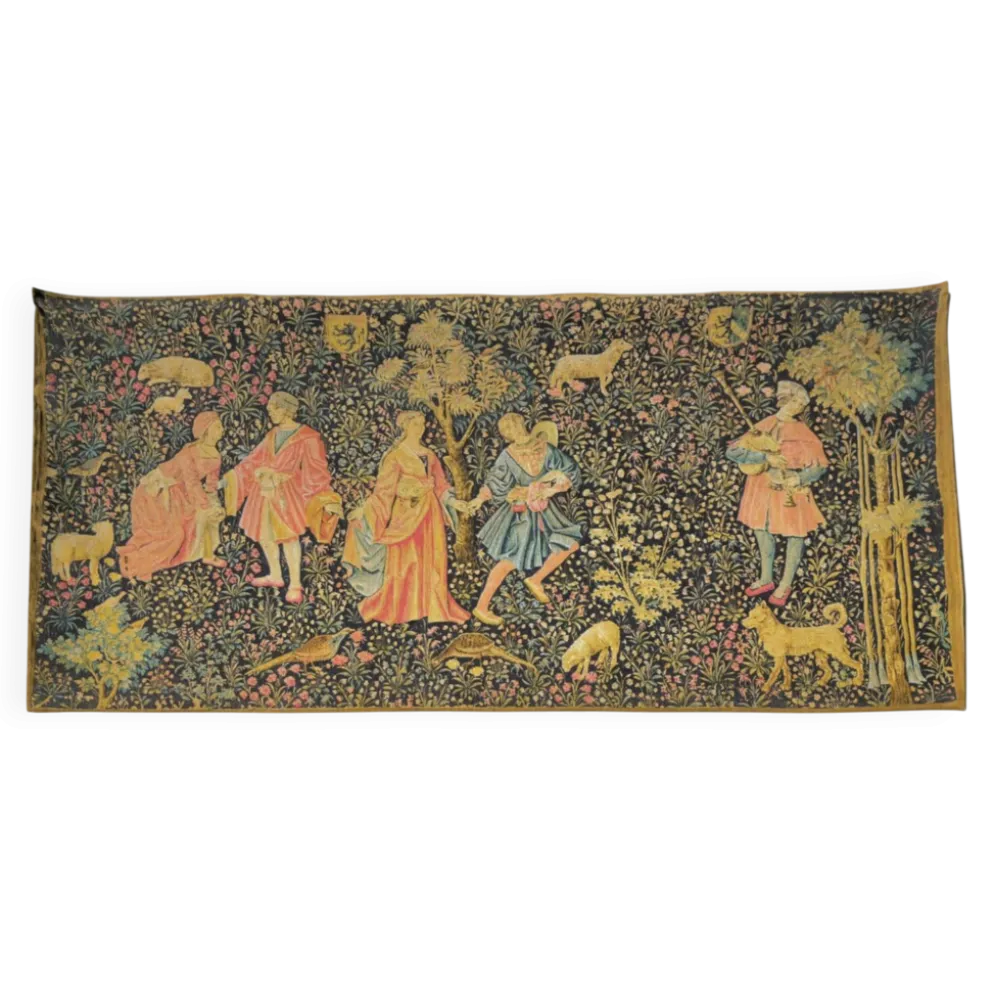 Tapisserie française vintage « La Dame » Artis Flora, Médiévale , Musée du Louvre