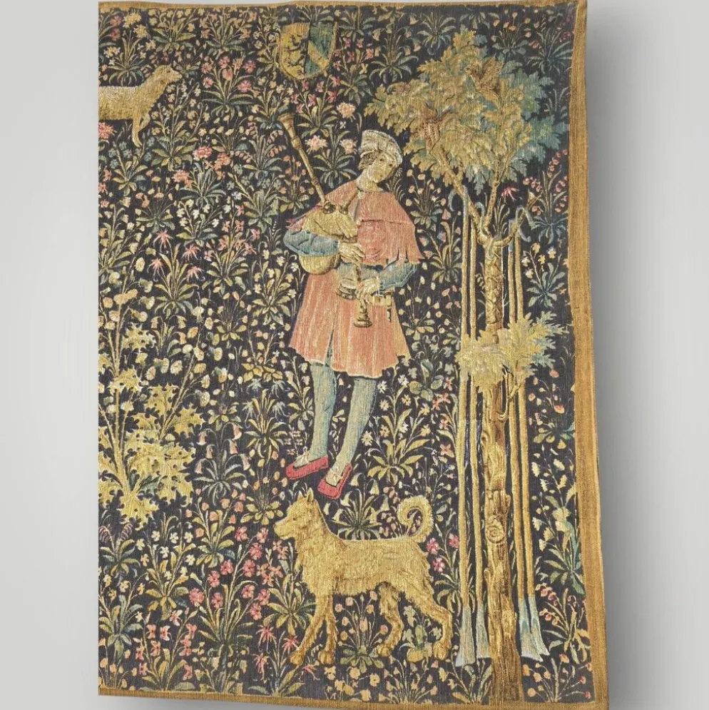 Tapisserie française vintage « La Dame » Artis Flora, Médiévale , Musée du Louvre