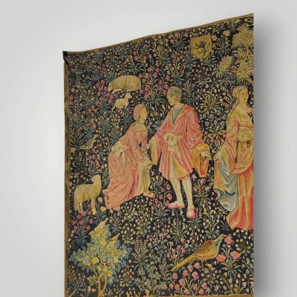 Tapisserie française vintage « La Dame » Artis Flora, Médiévale , Musée du Louvre