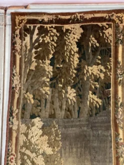 Tapisserie laine et soie, portière, XVIIIème siècle