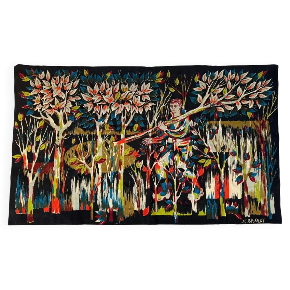 Tapisserie "Le bucheron" de Jean-Claude Bissery.