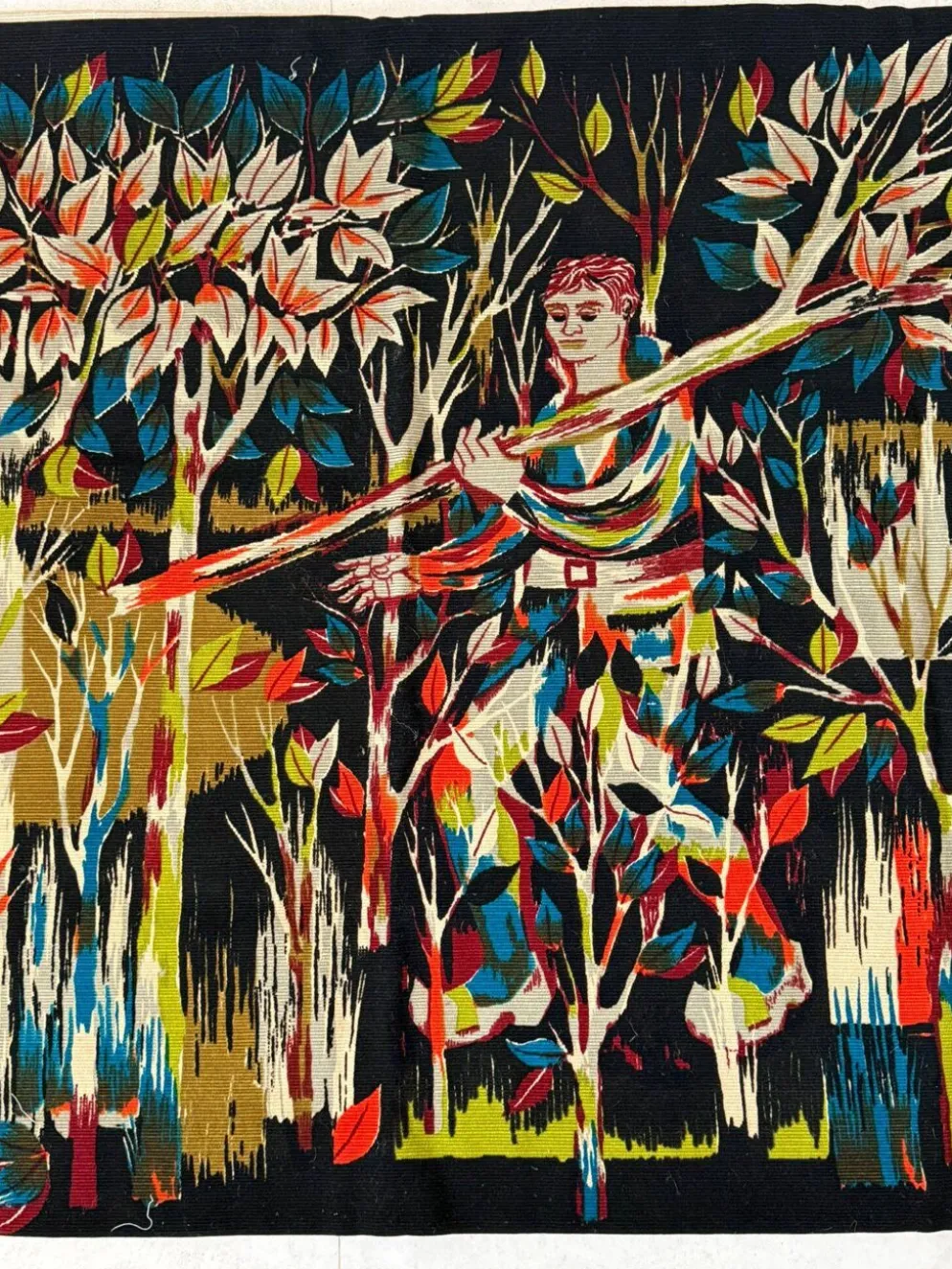 Tapisserie "Le bucheron" de Jean-Claude Bissery.