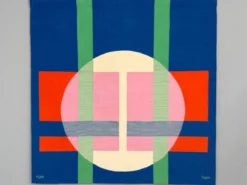 Tapisserie murale Bauhaus par Herbert Bayer pour NGM, Allemagne, 1988. Titre de l'œuvre :