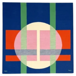 Tapisserie murale Bauhaus par Herbert Bayer pour NGM, Allemagne, 1988. Titre de l'œuvre :