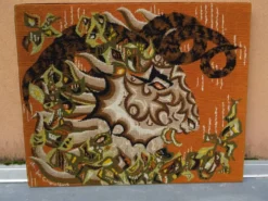 Tapisserie murale canevas Le Bélier M.M. Charollais vintage an 60/70