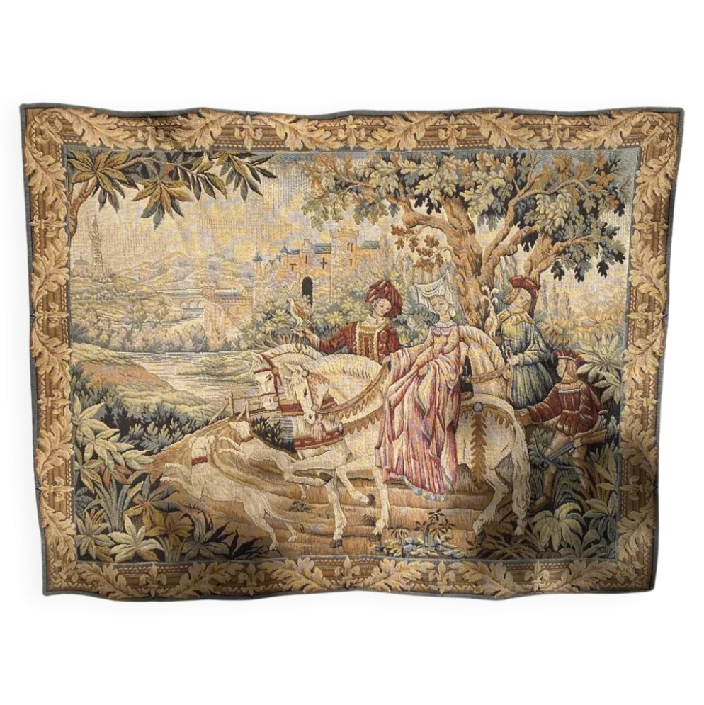 Tapisserie murale "Chasse royale ", Franklin Mint, fabriqué en France