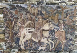 Tapisserie murale de style médiéval 100 × 64 cm