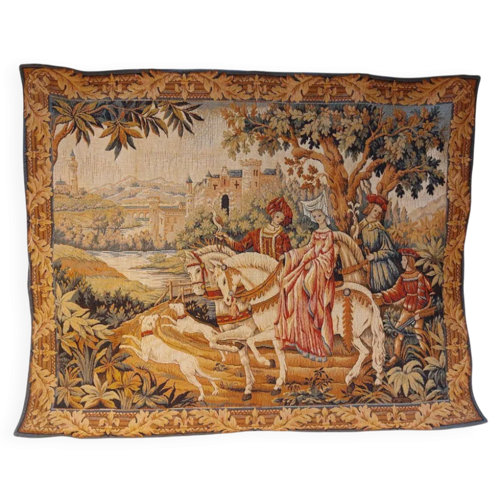 Tapisserie murale La Chasse Royale par Marc Waymel avec son support
