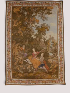 tapisserie murale "L'Indiscrétion" Ateliers français Jules Pansu 1978