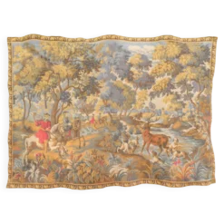 Tapisserie murale scène de chasse à courre