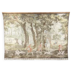 Tapisserie murale « Scène de chasse », style Louis XV, XXe siècle