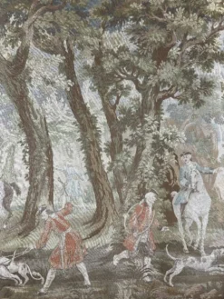 Tapisserie murale « Scène de chasse », style Louis XV, XXe siècle