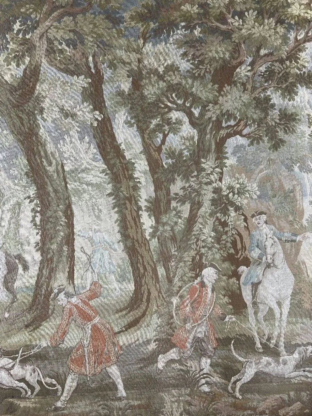 Tapisserie murale « Scène de chasse », style Louis XV, XXe siècle