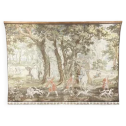 Tapisserie murale « Scène de chasse », style Louis XV, XXe siècle