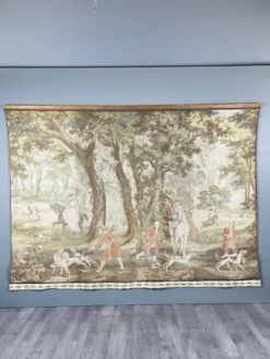 Tapisserie murale « Scène de chasse », style Louis XV, XXe siècle