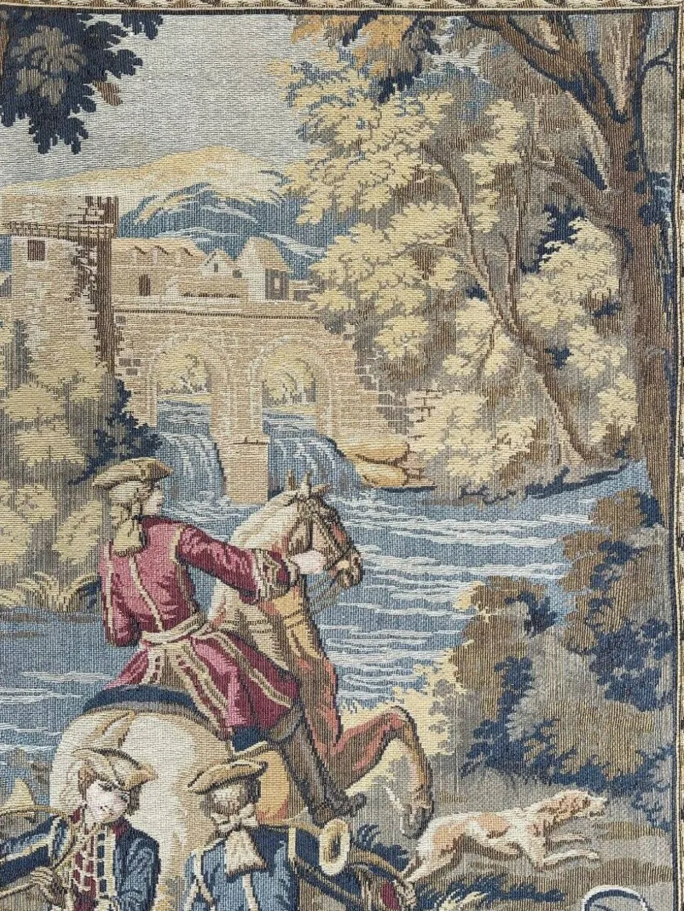 Tapisserie Murale , Scène De Chasse à Courre , XXe Siècle