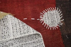 Tapisserie Murale Textile Vintage, Tenture Design, Art Textile, 88x106 Cm