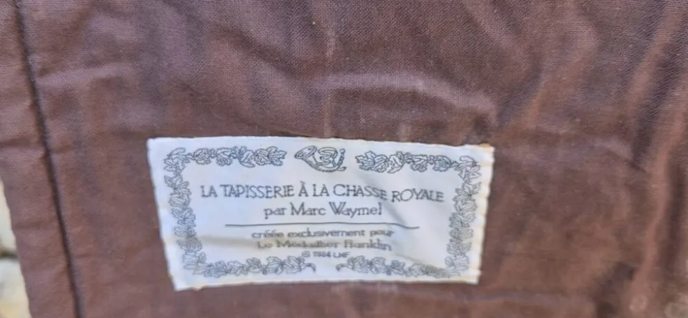 Tapisserie murale vintage Marc Waymel La Chasse Royale