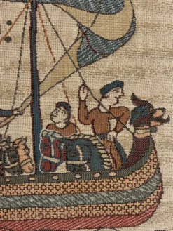 Tapisserie reproduction Bayeux encadrement XXème