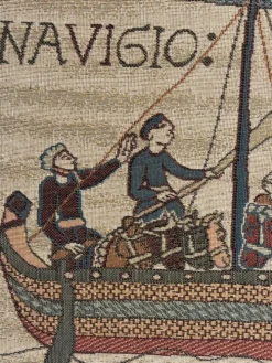 Tapisserie reproduction Bayeux encadrement XXème