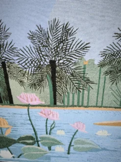 Tapisserie scène lacustre par Henri ROUSSEAU