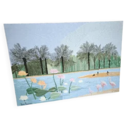 Tapisserie scène lacustre par Henri ROUSSEAU