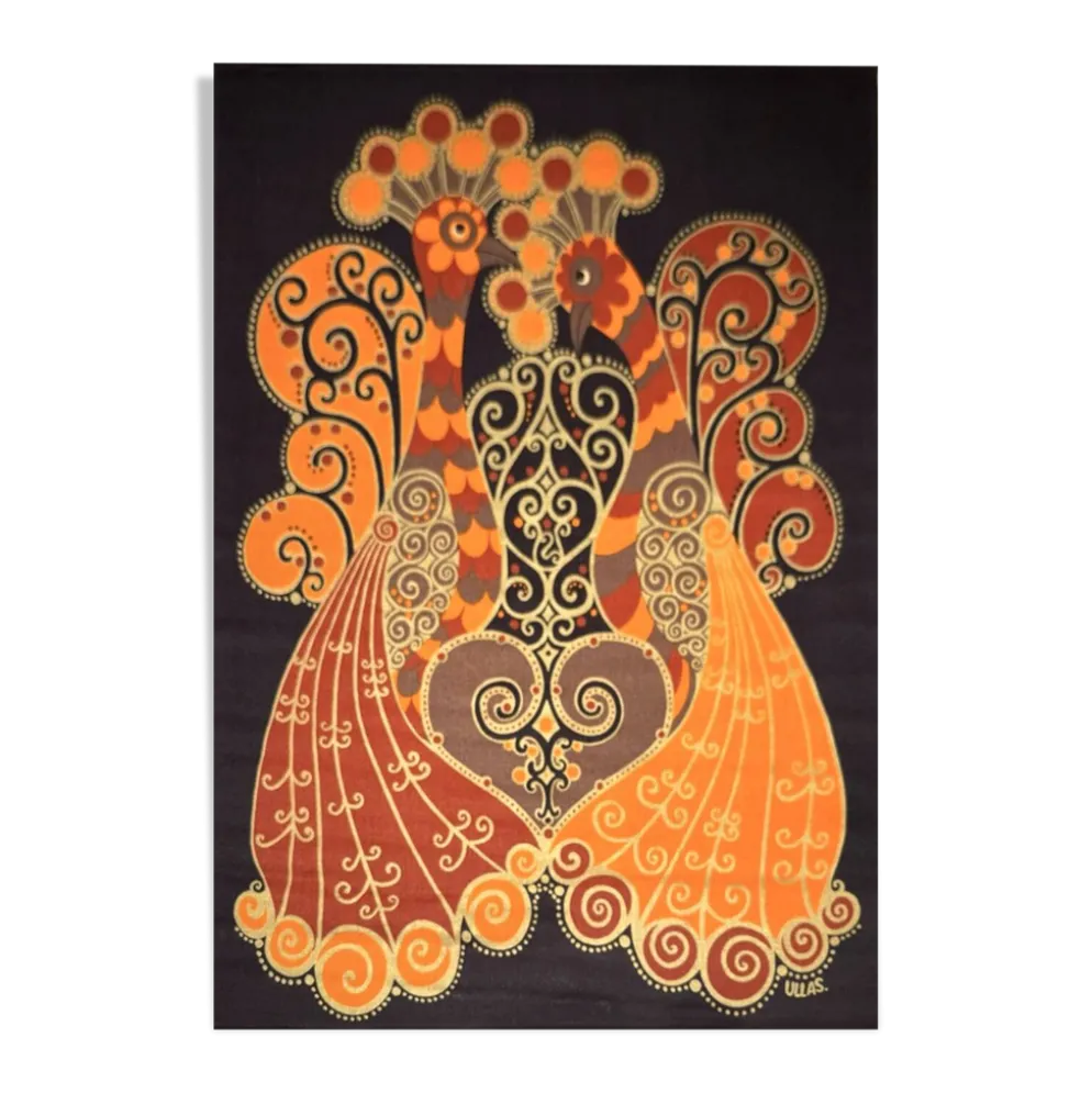 Tapisserie -Tenture Coq en Toile de Jute