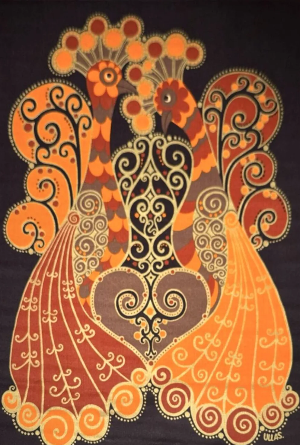 Tapisserie -Tenture Coq en Toile de Jute
