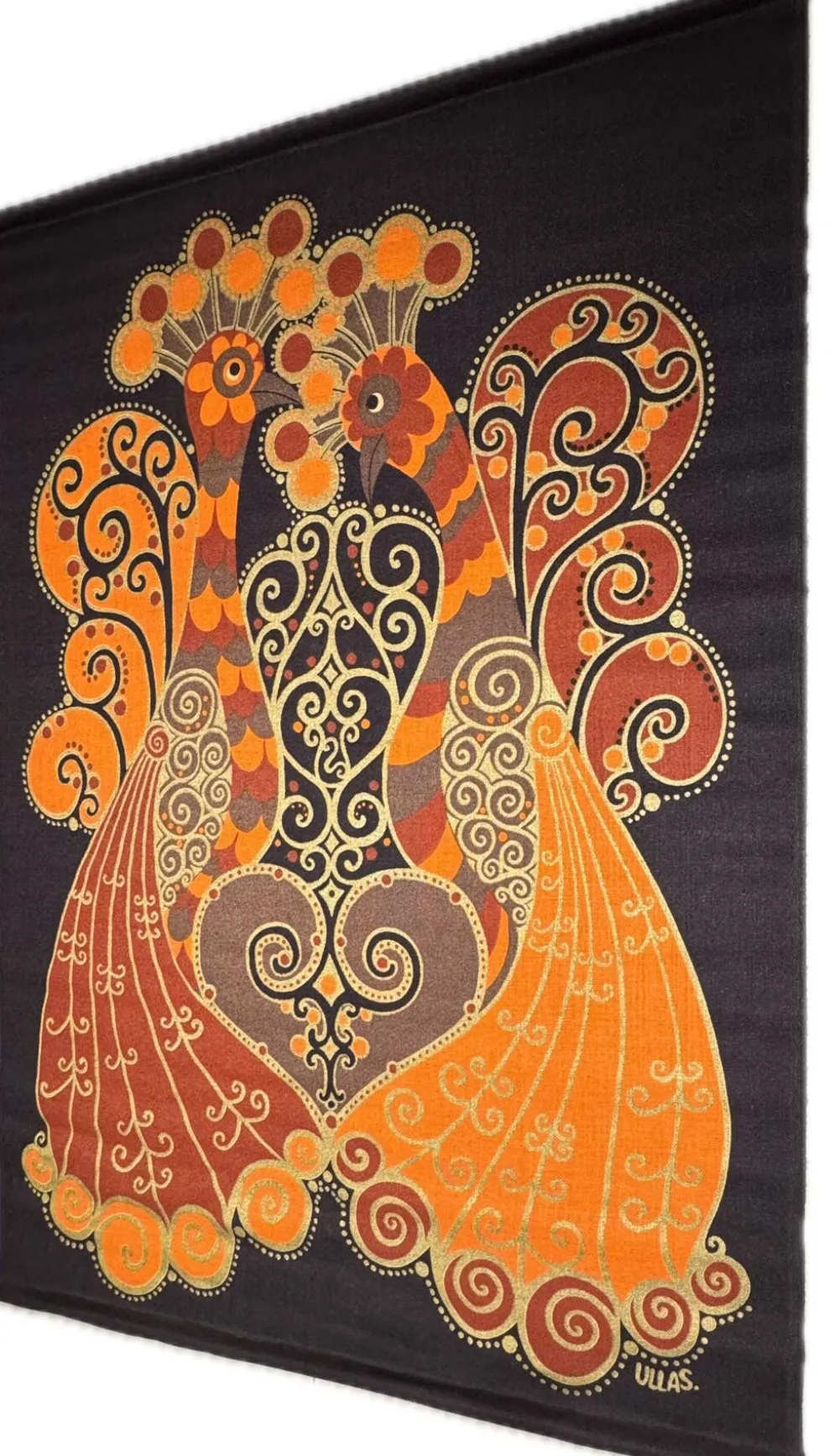 Tapisserie -Tenture Coq en Toile de Jute