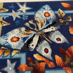 Tapisserie Étoiles Papillons 60’s Dlg J. Lurcat Picard Le Doux France