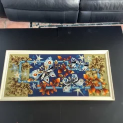 Tapisserie Étoiles Papillons 60’s Dlg J. Lurcat Picard Le Doux France