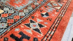 Tapis soie et coton vintage - 142 x 84cm