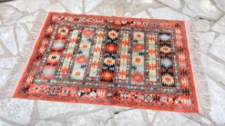 Tapis soie et coton vintage - 142 x 84cm