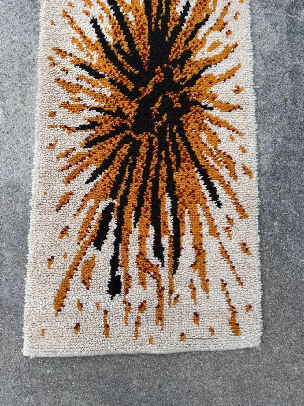 Tapis style Rya scandinave années 70