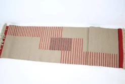Tapis / Tapisserie géométrique abstrait moderniste du milieu du siècle, années 1960