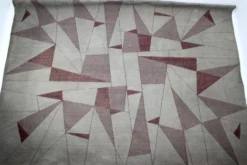 Tapis / Tapisserie géométrique abstrait unique en très grand format, années 1950