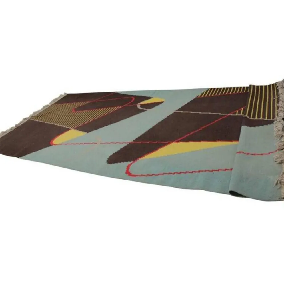 Tapis / Tapisserie géométrique extraordinaire et immense, années 1960