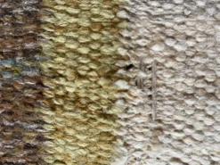 Tapis à tissage plat Röllakan rose et blanc moderne scandinave, Suède, années 1960.