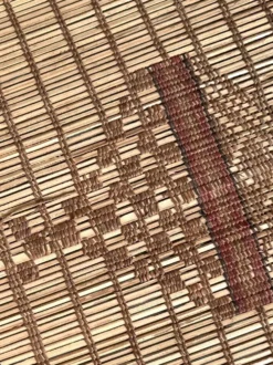 Tapis touareg - natte mauritanienne en fibre végétales et cuir